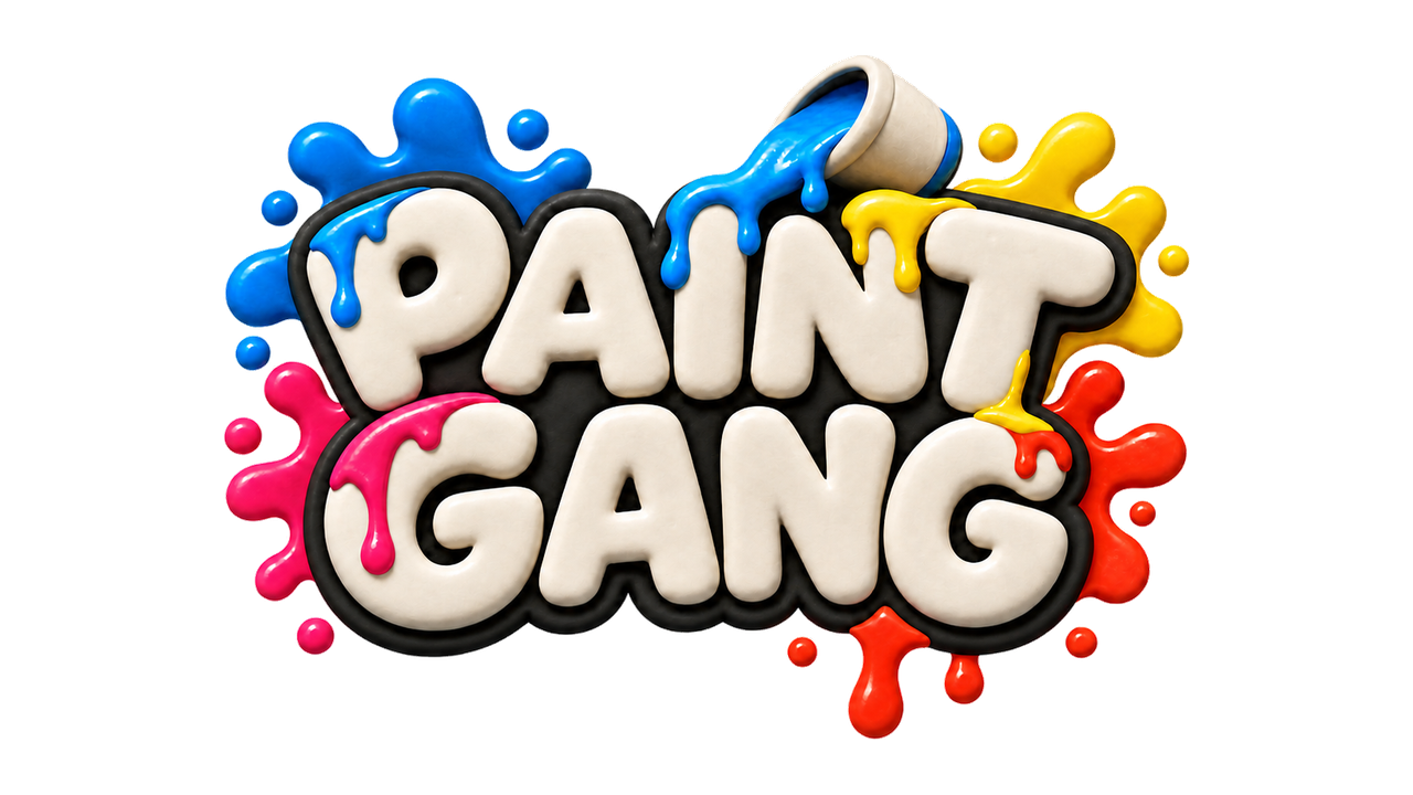 Paint Gang logo with a transparent background